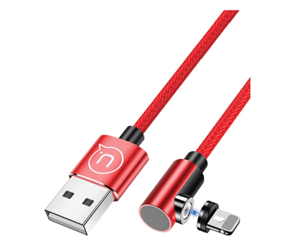Kabel USAMS Kabel lightning 1m kątowy magnetyczny czerwony